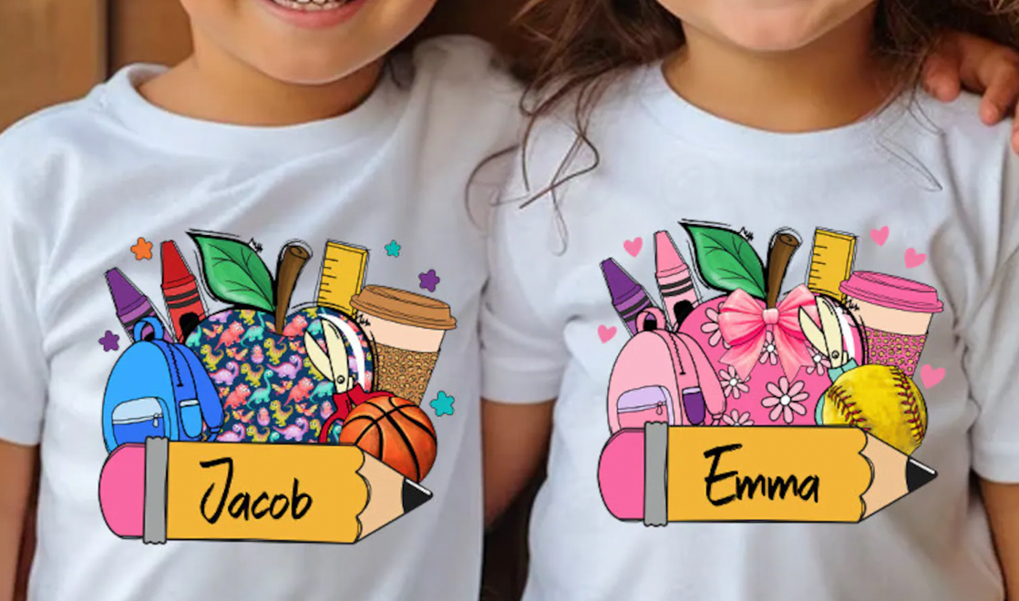 Kids school custom name