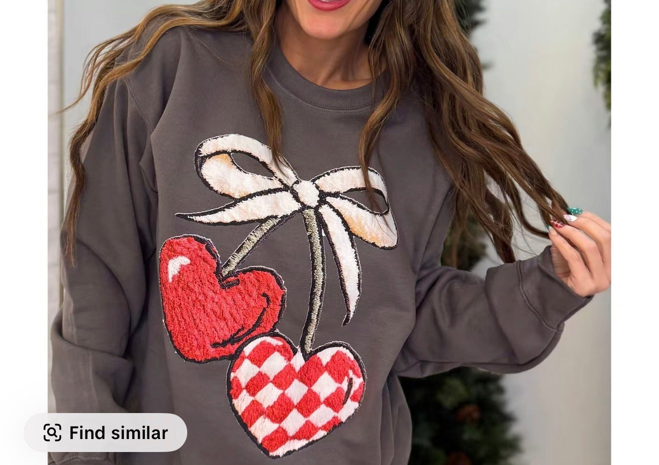 Heart cherry sweatshirt