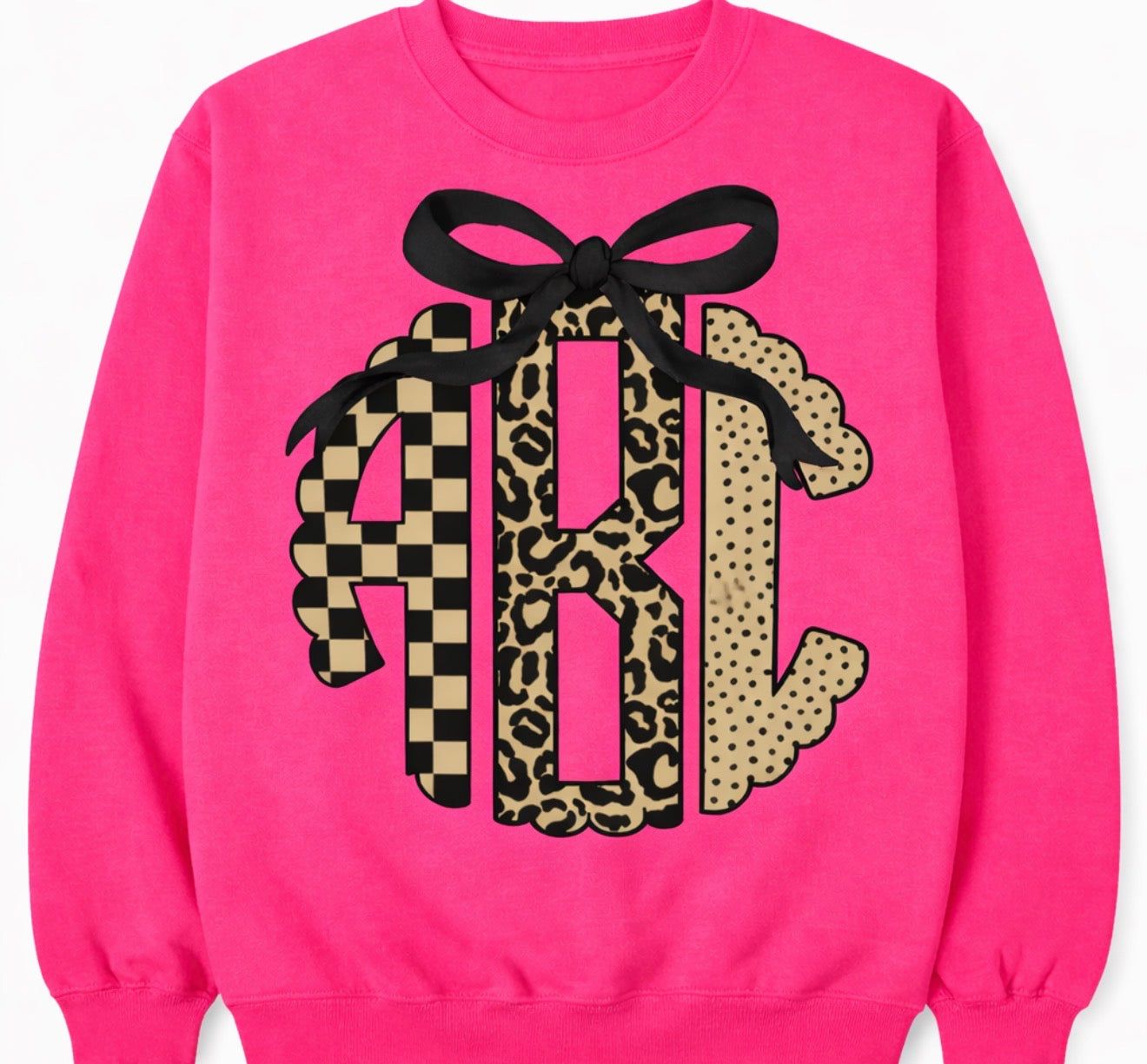 Monogram sweatshirt cheetah / checkered