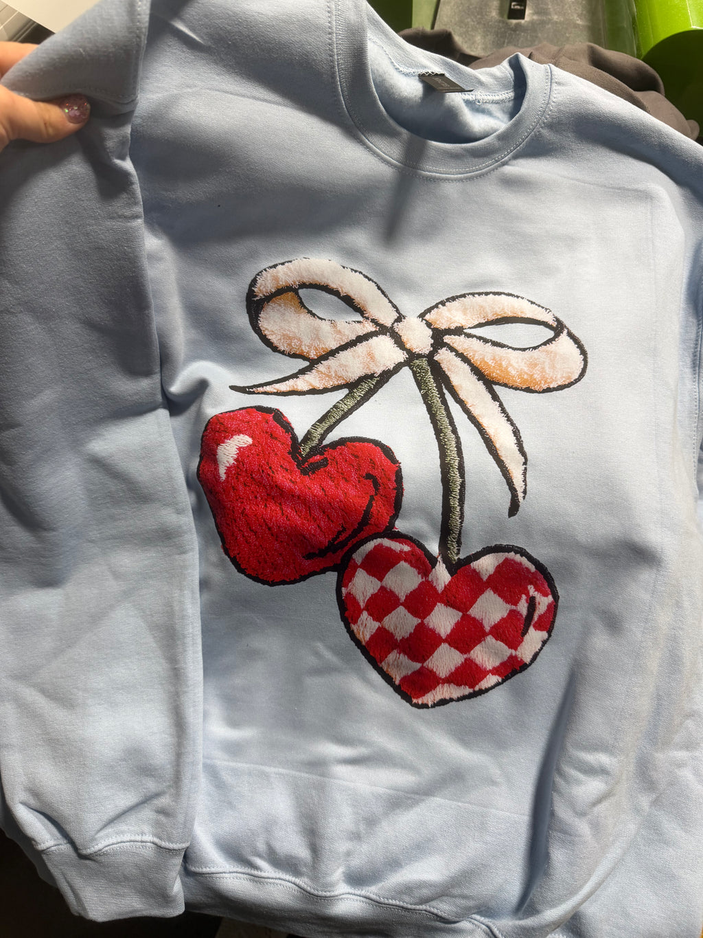 Heart cherry sweatshirt