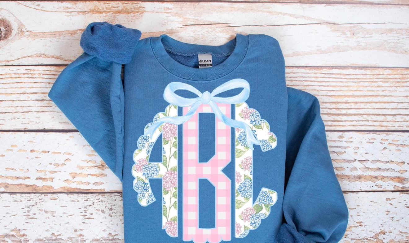 Pastel monogram sweatshirt