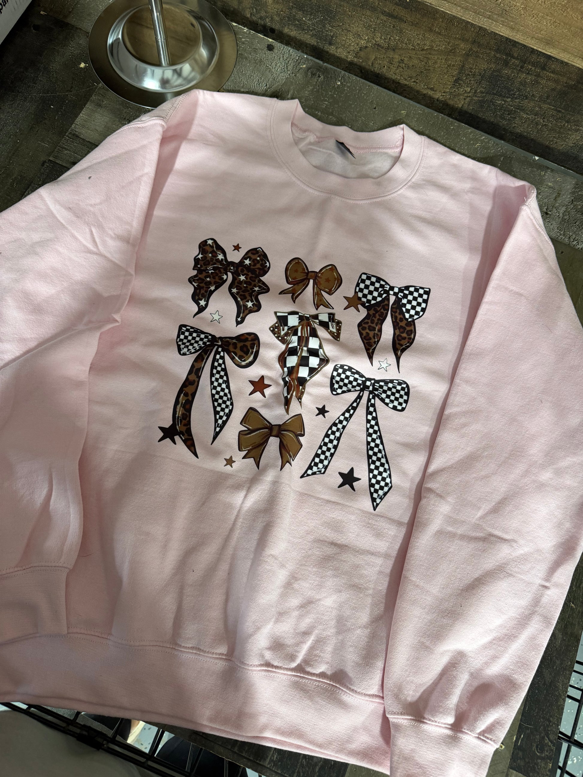 Brown bow sweatshirt