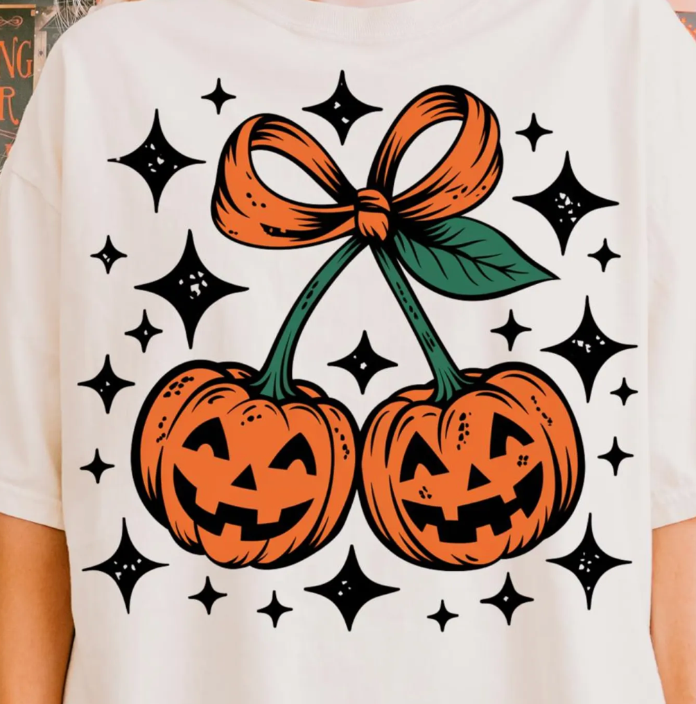 Pumpkin Bow Comfort color Tee