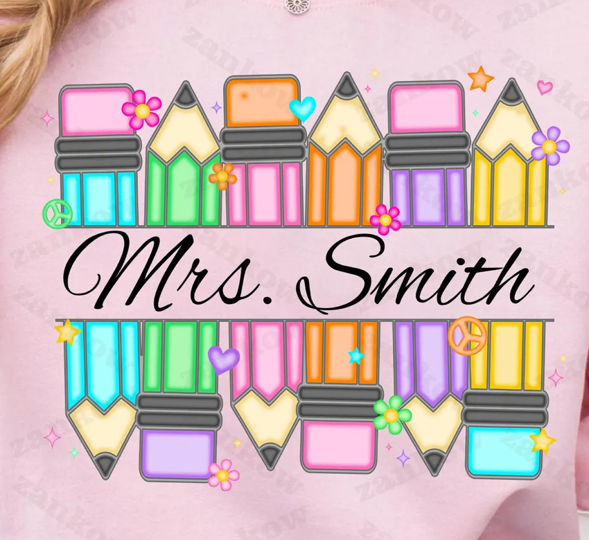 Teacher Custom School Name Tee