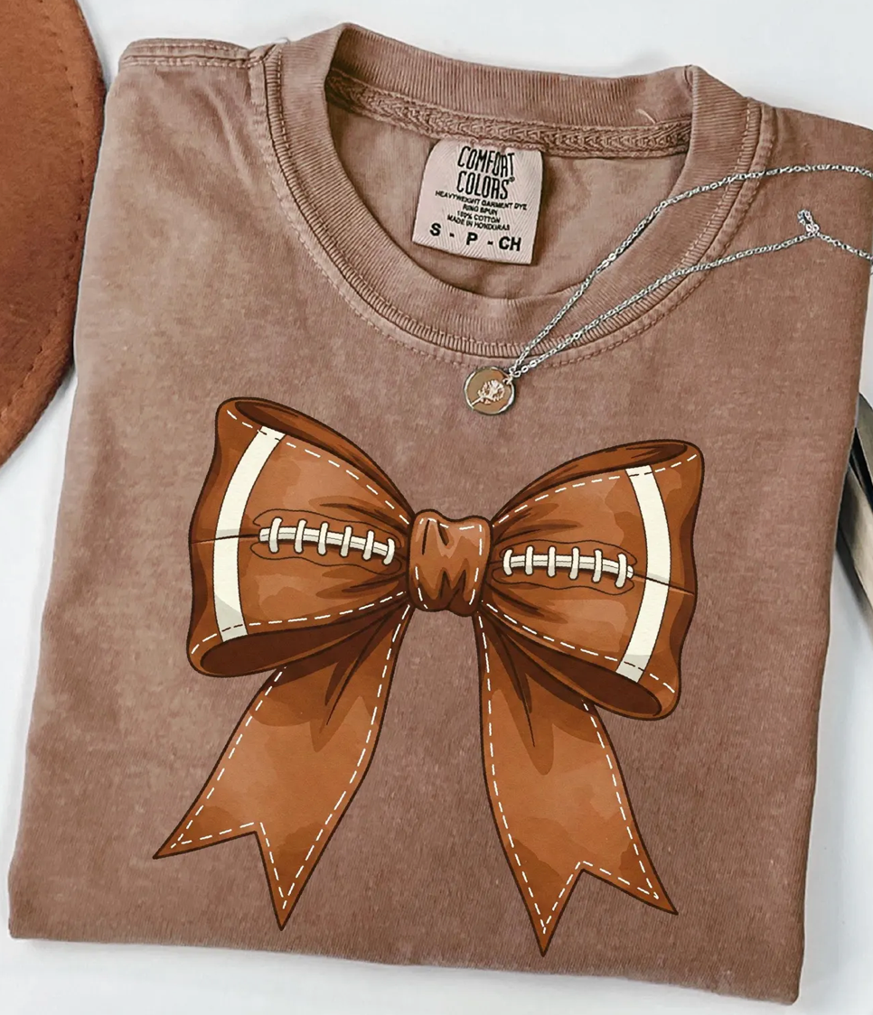 Football Bow Tee