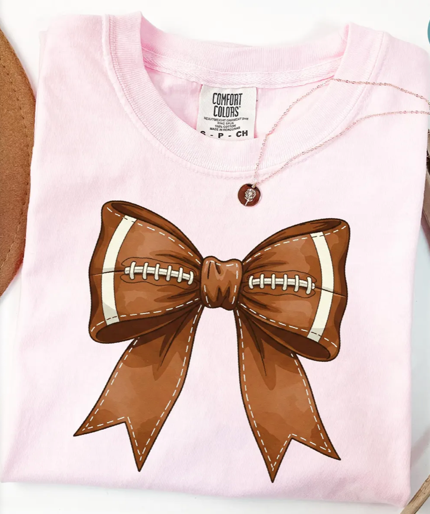Football Bow Tee
